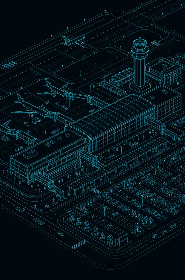 AI-powered passenger and perimeter security monitoring at an international airport