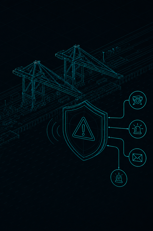 AI-powered operational safety intelligence monitoring at a critical infrastructure site