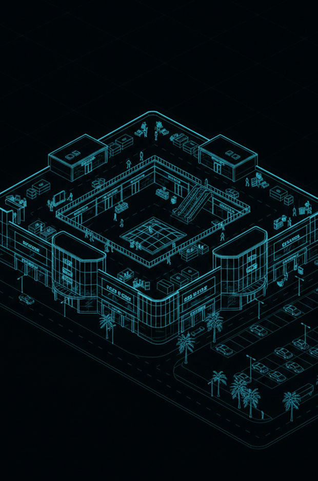 Proactive safety and loss prevention surveillance in a shopping mall using AI